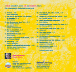 CD 'Mich wundert, dass ich so fröhlich bin!' Rückseite